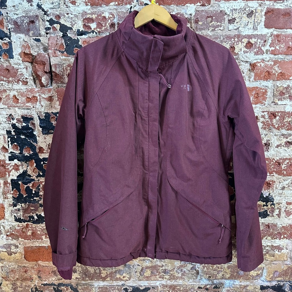 The North Face Women's Medium Full zip Reddish Purple Rain Jacket